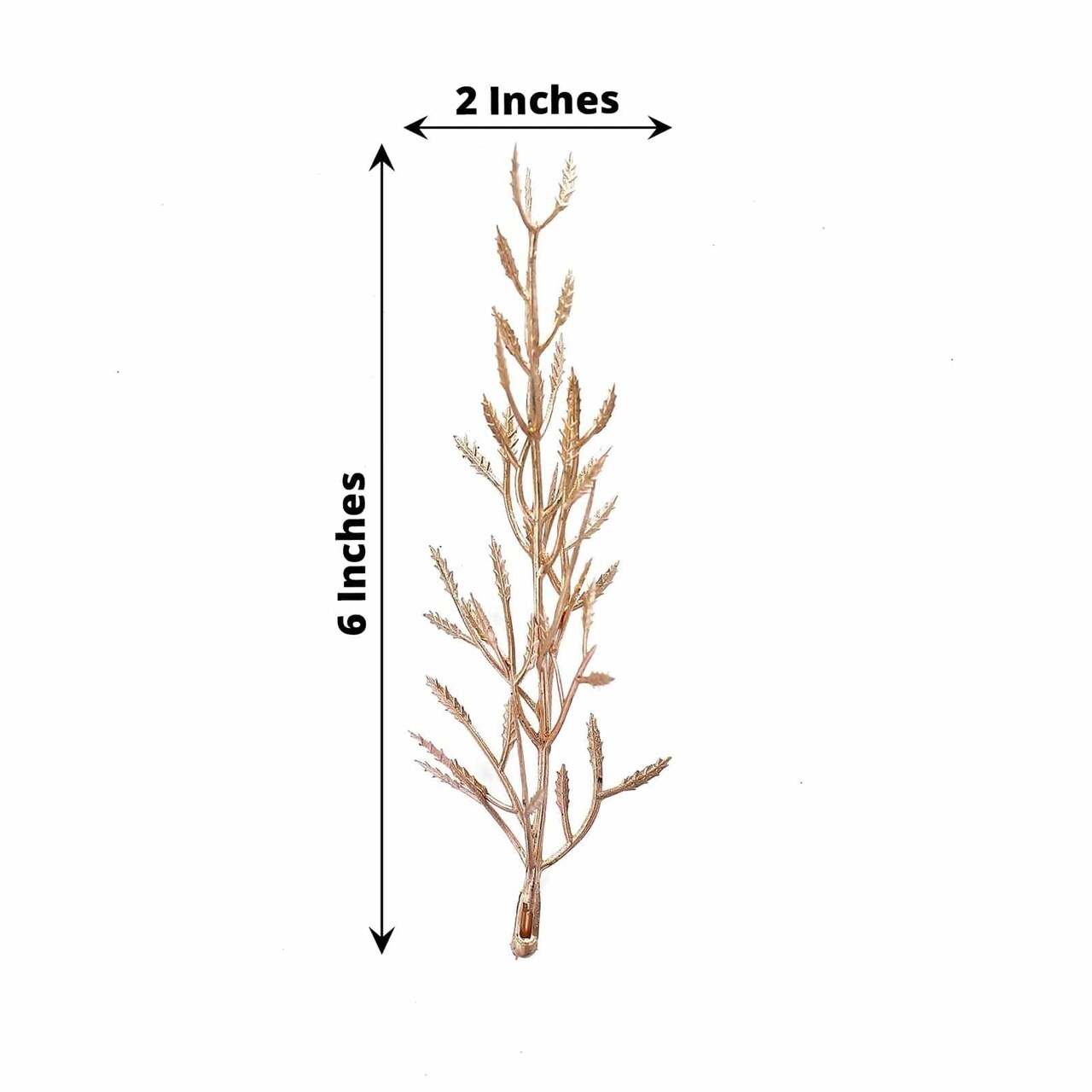 Metallic 6" Mini Leaf Artificial Fern STEMS VASE FILLERS Wedding Centerpieces